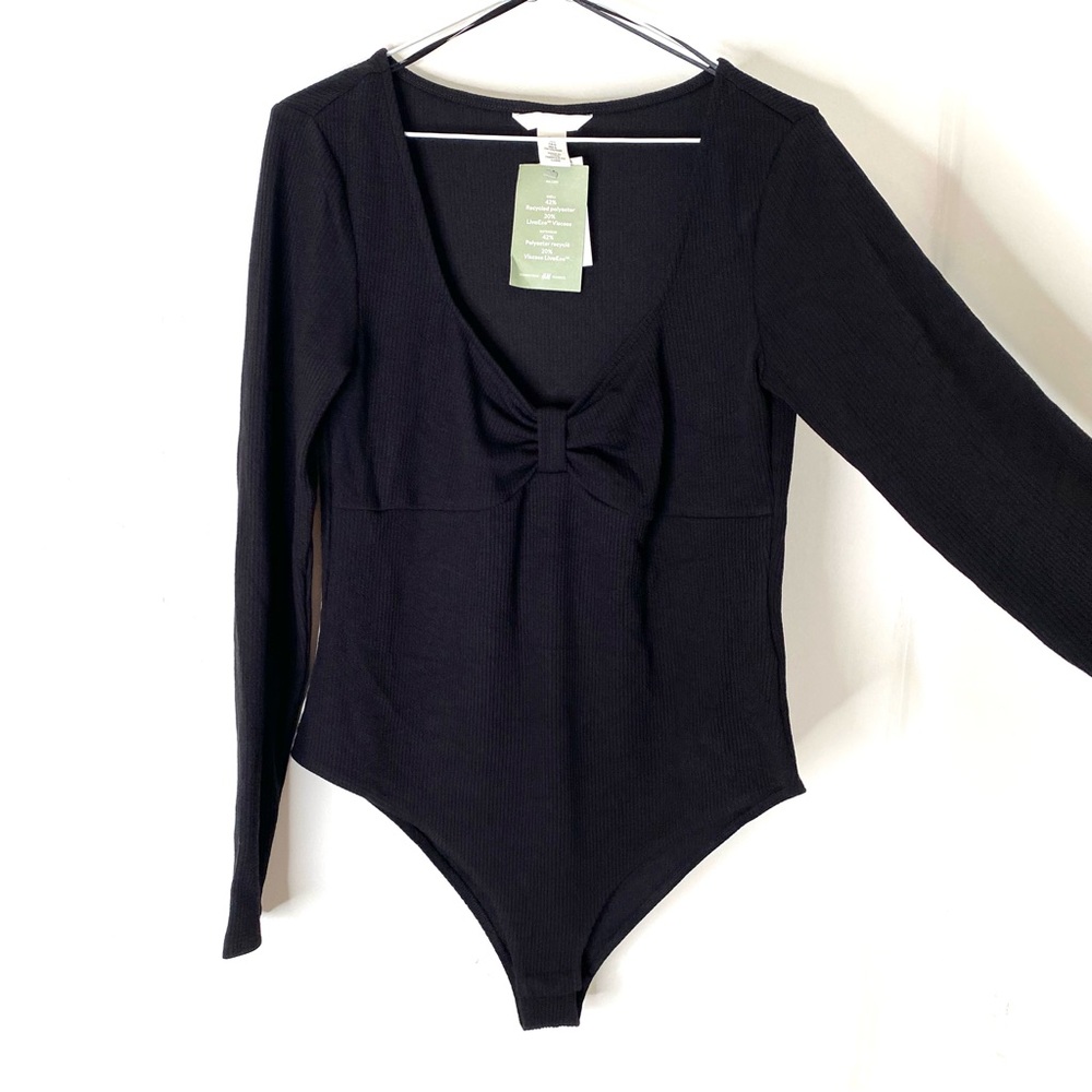 NWT H&M Black Long Sleeve Bodysuit